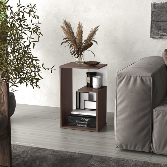 Rectangular, Sturdy Build - Open Storage for Books - Bedside or Couch - Organize Your Stuff