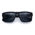 thumbnail image 1 of Rectangular Sunglasses for Men UV400 Polycarbonate Lens Lightweight Durable Frame Modern Everyday Style Black Grey Frame - Black Lens, 1 of 7
