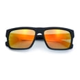 thumbnail image 1 of Rectangular Sunglasses for Men UV400 Polycarbonate Lens Lightweight Durable Frame Modern Everyday Style Black Red Frame - Orange Mirror Lens, 1 of 7