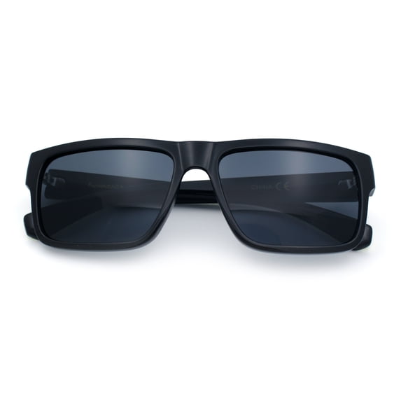 Rectangular Sunglasses for Men UV400 Polycarbonate Lens Lightweight Durable Frame Modern Everyday Style Black Yellow Frame - Black Lens
