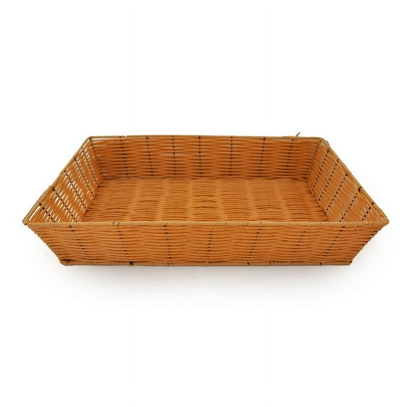 Rectangular Synthetic Wicker Tray - Large 17in