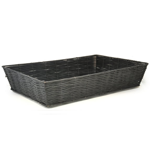 Rectangular Synthetic Wicker Tray - Large 17in