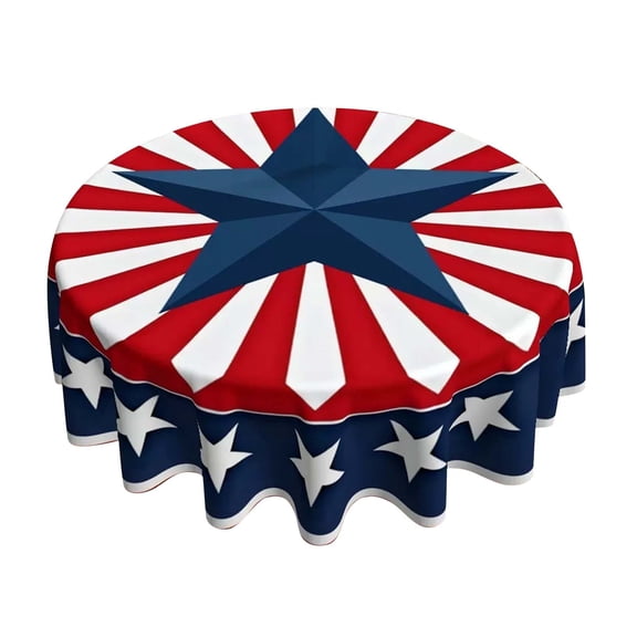 Rectangular Tablecloth 4Th Of July Independence Day Patriotic Star Polypropylene Flannel Fabric Dining Table Cover For Indoor Outdoor Holiday Feast Party Table Decor Cloth B One Size