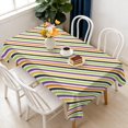 thumbnail image 1 of Rectangular Tablecloth 60x84 Inch – Waterproof Polyester Printed Table Cover, Wrinkle Resistant, Washable for Kitchen & Dining, Colorful Geometry Pattern, 1 of 6