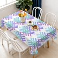 thumbnail image 1 of Rectangular Tablecloth 60x84 Inch – Waterproof Polyester Printed Table Cover, Wrinkle Resistant, Washable for Kitchen & Dining, Colorful Geometry Pattern, 1 of 6