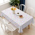 thumbnail image 1 of Rectangular Tablecloth 60x84 Inch – Waterproof Polyester Printed Table Cover, Wrinkle Resistant, Washable for Kitchen & Dining, Colorful Geometry Pattern, 1 of 6