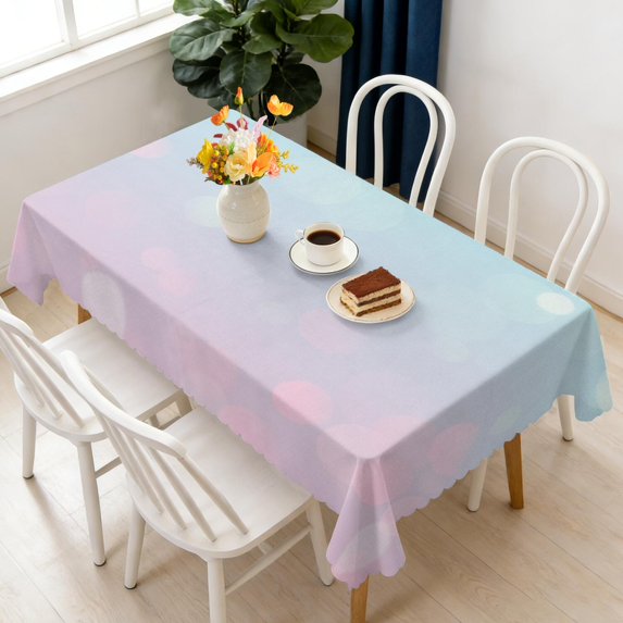 Rectangular Tablecloth 60x84 Inch – Waterproof Polyester Printed Table Cover, Wrinkle Resistant, Washable for Kitchen & Dining, Candy
