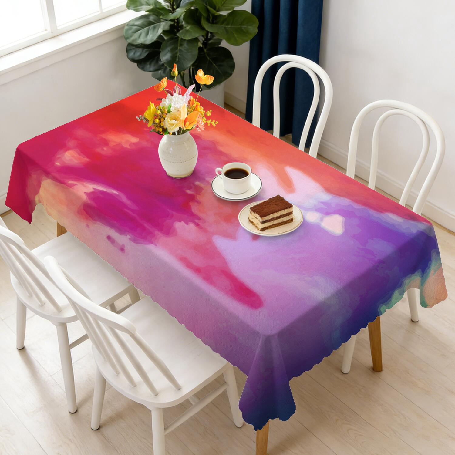Rectangular Tablecloth 60x84 Inch – Waterproof Polyester Printed Table ...