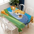 thumbnail image 1 of Rectangular Tablecloth 60x84 Inch – Waterproof Polyester Printed Table Cover, Wrinkle Resistant, Washable for Kitchen & Dining, Floral Flowers Print, 1 of 6