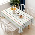 thumbnail image 1 of Rectangular Tablecloth 60x84 Inch – Waterproof Polyester Printed Table Cover, Wrinkle Resistant, Washable for Kitchen & Dining, Floral Flowers Theme, 1 of 6
