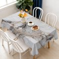 thumbnail image 1 of Rectangular Tablecloth 60x84 Inch – Waterproof Polyester Printed Table Cover, Wrinkle Resistant, Washable for Kitchen & Dining, Marble Liquid Print, 1 of 6