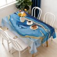 thumbnail image 1 of Rectangular Tablecloth 60x84 Inch – Waterproof Polyester Printed Table Cover, Wrinkle Resistant, Washable for Kitchen & Dining, Marble Liquid Print, 1 of 6