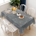thumbnail image 1 of Rectangular Tablecloth 60x84 Inch – Waterproof Polyester Printed Table Cover, Wrinkle Resistant, Washable for Kitchen & Dining, Marble Liquid Print, 1 of 6