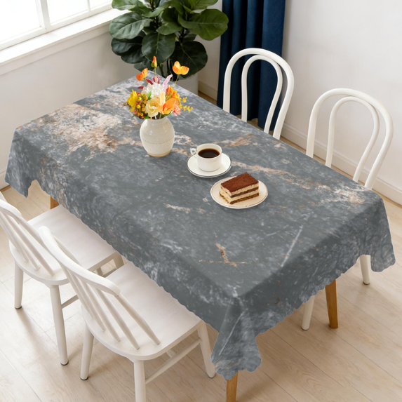Rectangular Tablecloth 60x84 Inch – Waterproof Polyester Printed Table Cover, Wrinkle Resistant, Washable for Kitchen & Dining, Marble Liquid Print