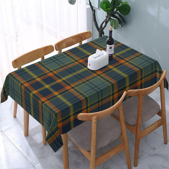 Rectangular Tablecloth \u2013 Waterproof, Wrinkle-Free, Decorative Table Cover for Dining Room, Parties, Picnics, and Outdoor Use, Antrim County Irish Tartan (60" X 84")