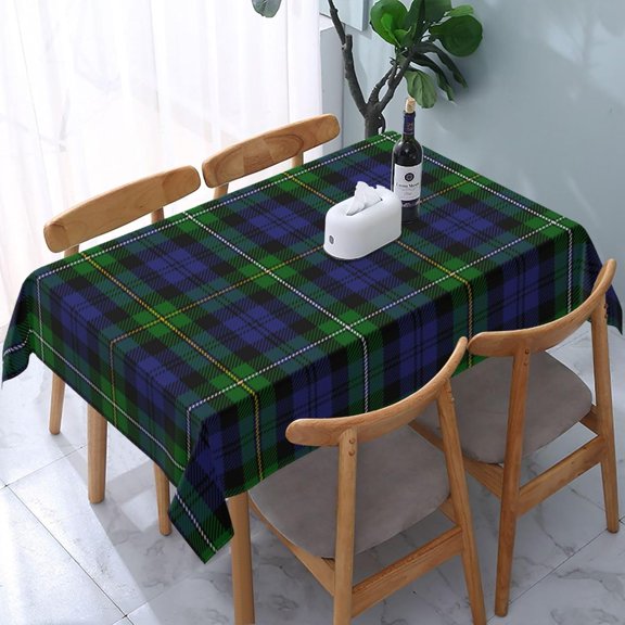 Rectangular Tablecloth \u2013 Waterproof, Wrinkle-Free, Decorative Table Cover for Dining Room, Parties, Picnics, and Outdoor Use, Campbell of Loudoun Clan Tartan (60" X 84")