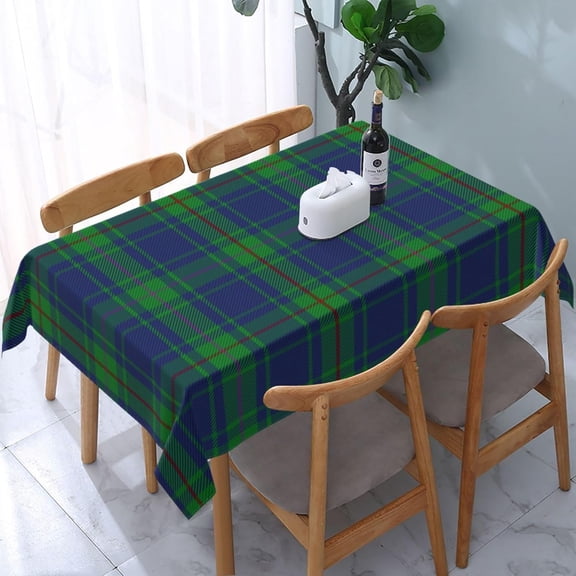 Rectangular Tablecloth \u2013 Waterproof, Wrinkle-Free, Decorative Table Cover for Dining Room, Parties, Picnics, and Outdoor Use, Clan Burt Tartan (60" X 84")