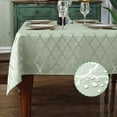 thumbnail image 1 of Rectangular Tablecloths Jacquard Table Cloth Water Resistant & Wrinkle Free Spillproof Polyester Table Cover for Kitchen Dining Tabletop (Rectangle/Oblong, 52" x 70" (4-6 Seats), Sage Green), 1 of 6