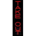 thumbnail image 1 of Rectangular Take-Out LED Neon Sign 27" Tall x 8" Wide, Clear Edge Cut Acrylic Backing, with Dimmer - Bright and Premium built indoor LED Neon Sign for Bar decor., 1 of 7