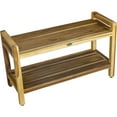 thumbnail image 1 of Rectangular Teak Shower Bench with Handles in Natural Finish, 1 of 3