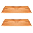 thumbnail image 1 of Rectangular Teak Wood Plate - Large 2-Pack, 1 of 4