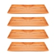 thumbnail image 1 of Rectangular Teak Wood Plate - Large 4-Pack, 1 of 4