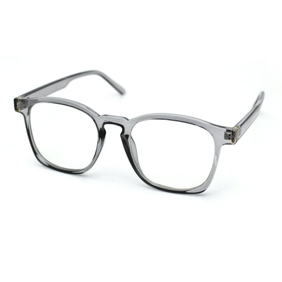Rectangular Thin Horn Rim UV Blue Light Eye Protection Plastic Computer Glasses Slate