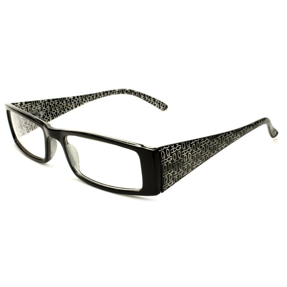 Rectangular Thin Translucent Clear Lens Plastic Fashion Glasses