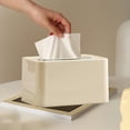 thumbnail image 1 of Rectangular Tissue Box Cover Stylish Bathroom Home Office Car Decor Facial Tissue Holder Easy Access Water-Oil Resistant Clean Storage Box Elegant Practical Desktop Organization, 1 of 6