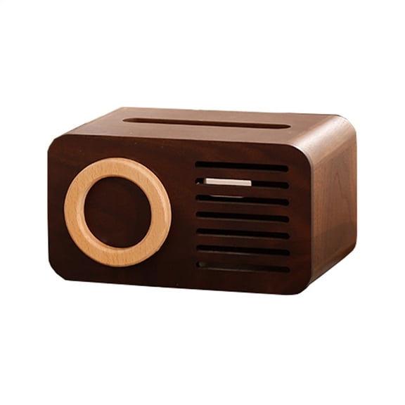 Rectangular Tissue Paper Holder Box Elegant Wooden Tissue Holder Dispenser Vintage Desktop Storage Tissue Box for Home Office Car