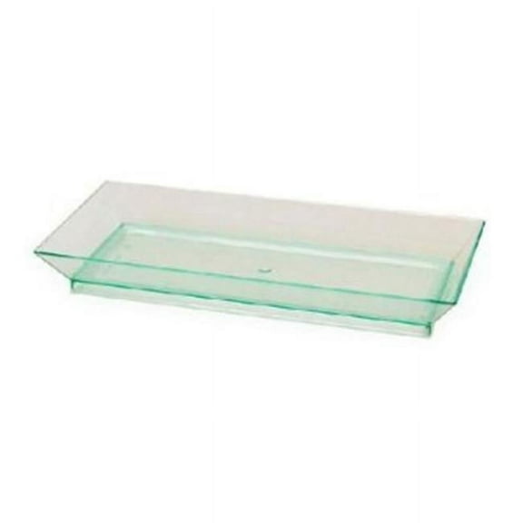Rectangular Transparent Green Klarity Dish, Pack Of 200