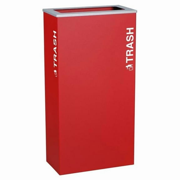 Rectangular Trash 17 Gallon Recycling Receptacle - Ruby Texture