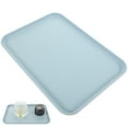 thumbnail image 1 of COOPHYA Wheat Straw Serving Tray Blue Rectangular Tableware 1Set 12.2X8.9X0.8In, 1 of 6