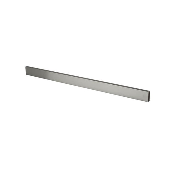 Rectangular Tubing - Satin Chrome - 2 ft. x 0.5 x 1.5 in. - Durable Retail Fixture