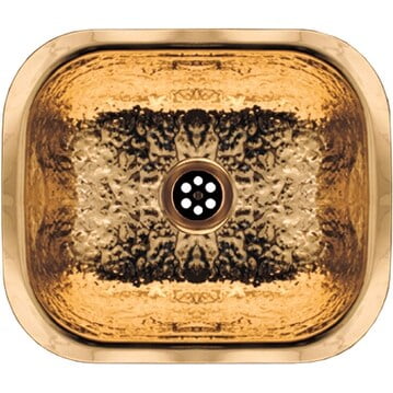 Whitehaus Rectangular Undermount Entertainment/Prep Sink with a Hammered Texture Surface