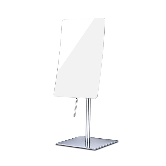 Rectangular Vanity Face Mirror Chrome-5x 13"L x 5"W Tabletop Makeup Use
