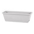 thumbnail image 1 of Rectangular Vegetable Pot Plastic Flower Pot for Herbs Flowers and Seedlings, Deep Planter Box for Balcony Patio Garden Windowsill, Indoor Outdoor Growing Container White, 1 of 5