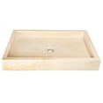 thumbnail image 1 of Rectangular Vessel Sink - Honed Beige Travertine, 1 of 15