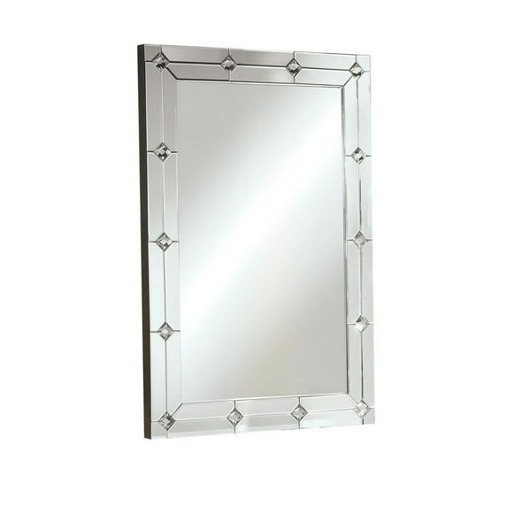 Rectangular Wall Accent Mirror in Mirrored Frame - Saltoro Sherpi