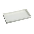thumbnail image 1 of Rectangular Water Cup Tea Tray White Plastic Serving Tray for Beverage Service and Decorative Display with-, 1 of 3