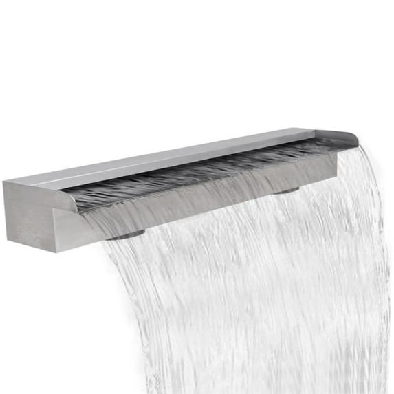 Rectangular Waterfall Pool Fountain Stainless Steel 35.4, 41668