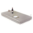thumbnail image 1 of Rectangular Waterproof Tablecloth,Fitted Solid Color Leather Tablecloth With Lace,Oilproof Stain Resistant Table Cover For Coffee Table Dining Table Mahjong Desk -Rectangular Grey-140*80cm, 1 of 7