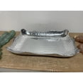 thumbnail image 1 of Rectangular Wavy Hammered Aluminum Tray Edged Bottom 14X10X2 inches Handmade, 1 of 5
