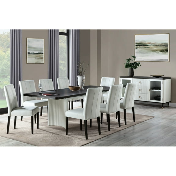 Rectangular White & Brown Dining Table With Leaf - Enhancing Your Home Quality And Style In Extending Construction Constructed For A Long-lasting Experience