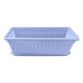 thumbnail image 1 of Rectangular Window Box Planter 17 Inches - Plastic Flower & Vegetable Planters with Saucer - Outdoor Indoor Garden Plant Box for Windowsill, Railing, Patio, Yard - Includes Drainage Holes, 1 of 5