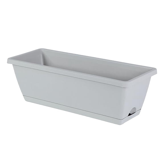 Rectangular Window Box Plantser with Drainage, BPA-Free PP Flower Pot for Balcony, Vegetable Growing, Herb Garden
