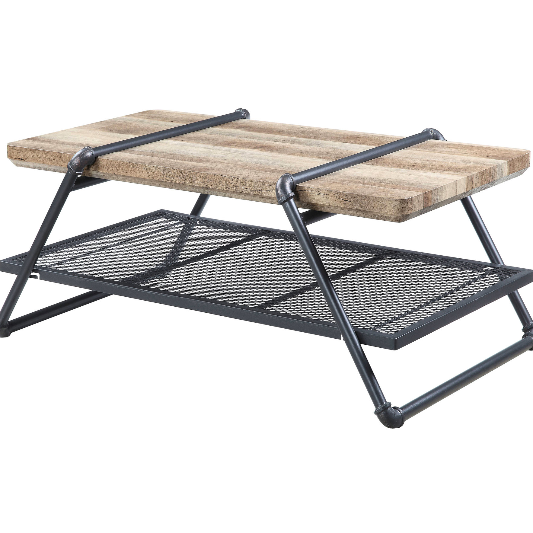 Metal Table With Storage Rack Rectangular Wood - Metal Table with Shelf - Great for Storage and ...