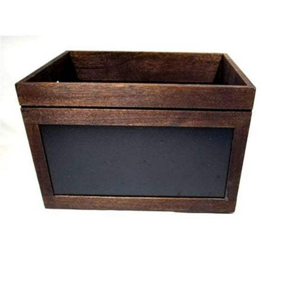 Rectangular Wood With 2 Chalkboard Panels And Side Handles Crate