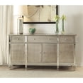 thumbnail image 1 of Rectangular Wood and Mirror Server with 3 drawers and 4 Compartments, Gold, 1 of 5