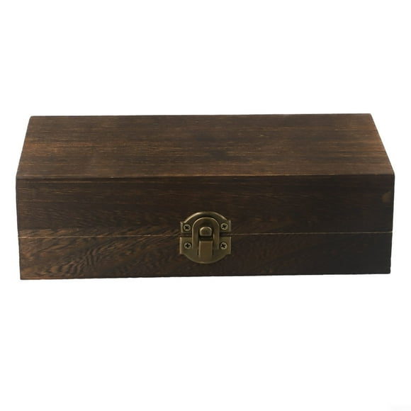 Rectangular Wooden Storage Box Retro Wooden Box Clamshell Wooden Gift Box